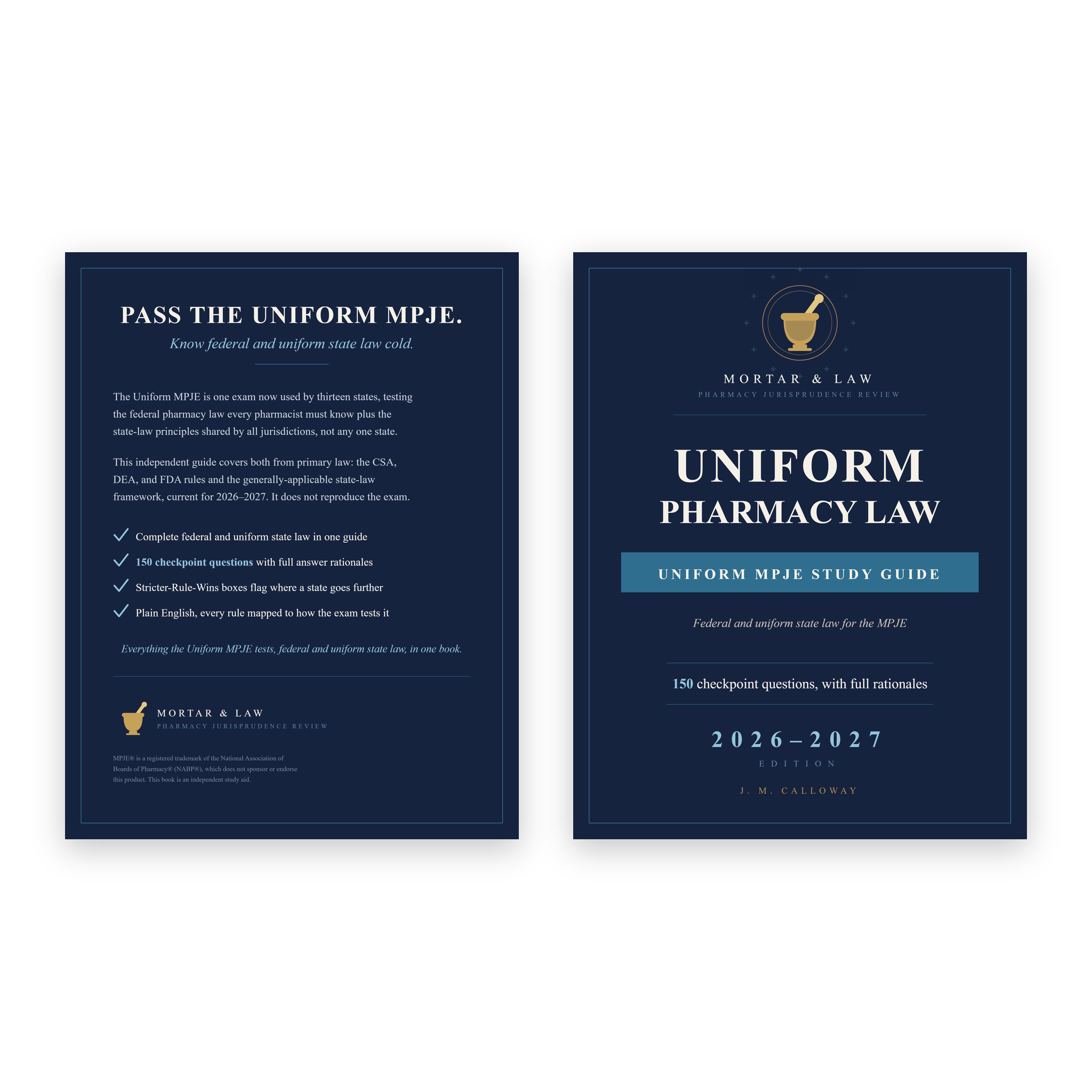 Uniform Pharmacy Law: The Uniform MPJE Study Guide 2026-2027