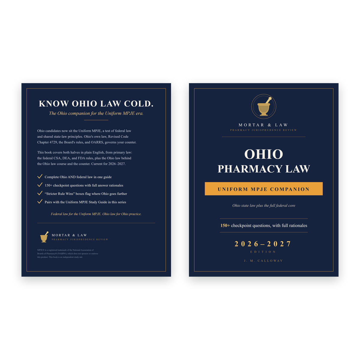 Ohio Pharmacy Law: The Ohio State-Law Companion to the Uniform MPJE 2026-2027